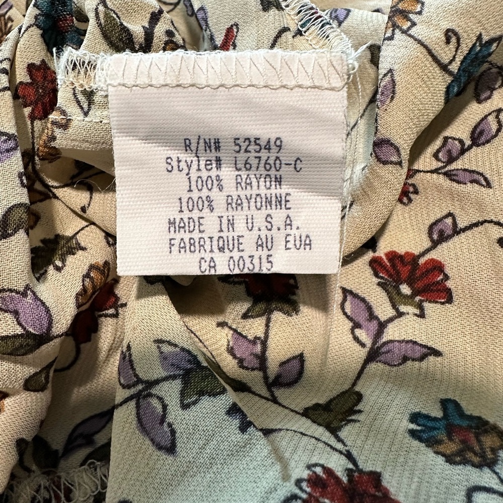 Vintage 90's Laundry By Shelli Segal Paisley Boho Maxi Dress Large - Picture 4 of 5